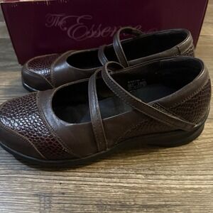 Aetrex Shoes Womens Size 7 Extra Wide Brown Mary Jane  E361WX07 Comfort